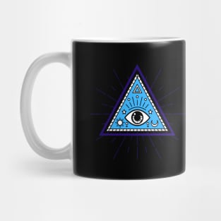 All Seeing eye - Blue with Black Eye Mug